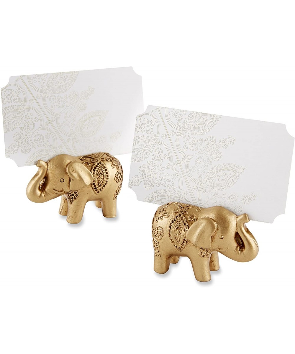 Lucky Golden Elephant Place Card Holders- Photo Holders- Party Favors- Wedding Decorations (Set of 6) - CP122S9IEGJ $6.00 Pla...