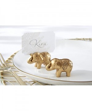 Lucky Golden Elephant Place Card Holders- Photo Holders- Party Favors- Wedding Decorations (Set of 6) - CP122S9IEGJ $6.00 Pla...