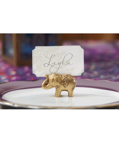 Lucky Golden Elephant Place Card Holders- Photo Holders- Party Favors- Wedding Decorations (Set of 6) - CP122S9IEGJ $6.00 Pla...