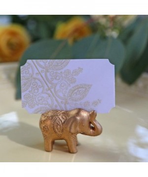 Lucky Golden Elephant Place Card Holders- Photo Holders- Party Favors- Wedding Decorations (Set of 6) - CP122S9IEGJ $6.00 Pla...