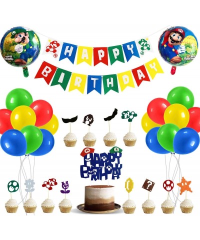 Mario Birthday Party Pack-Super Mario Birthday Party Supplies-Mario Balloons Party Supplies Decorations Super Mario Bros Happ...