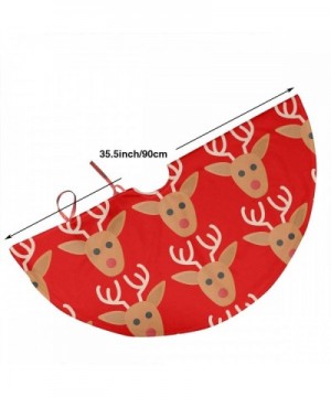 Christmass Deer Rudolf Reindeer Cute Santa and Snowman Dolls Design Christmas Tree Skirt Gorgeous Xmas Tree Decoration Skirt ...