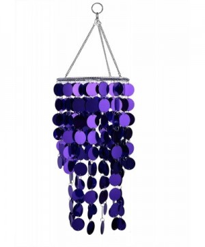 Purple Bling Hanging Chandelier Great idea for Wedding Chandeliers Centerpieces Decorations and Any Event Party Decor - Purpl...