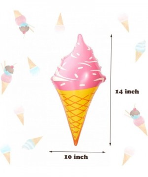 6 Pieces Inflatable Ice Cream Cones for Summer Swimming Pool and Beach Parties- Birthdays- Party Favors- Baby Shower- Photo P...