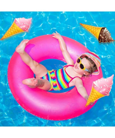 6 Pieces Inflatable Ice Cream Cones for Summer Swimming Pool and Beach Parties- Birthdays- Party Favors- Baby Shower- Photo P...