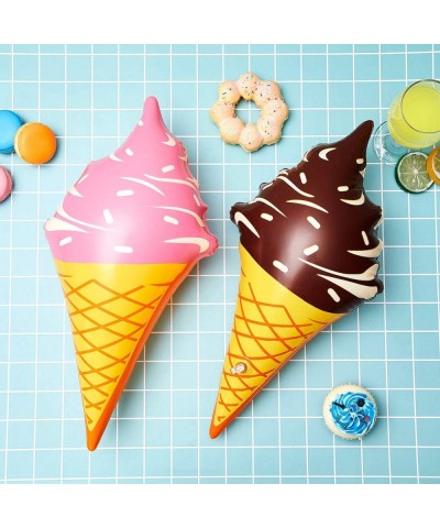 6 Pieces Inflatable Ice Cream Cones for Summer Swimming Pool and Beach Parties- Birthdays- Party Favors- Baby Shower- Photo P...