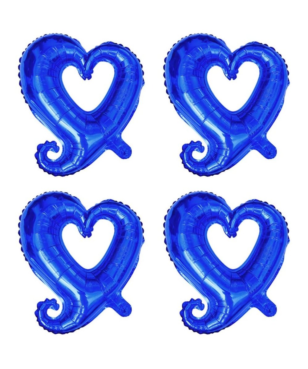 4pcs Love Heart Foil Balloons Hook Heart Shape Inflatable Aluminum Air Balloons for Wedding Valentine Birthday Party Favors (...