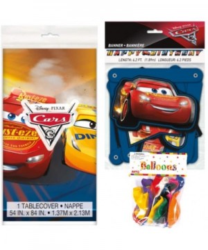 Cars 3 Themed Party Decorations - Includes Party Banner-Tablecloth and Ten 12" Balloons. - CC18TACAR4S $7.69 Party Packs