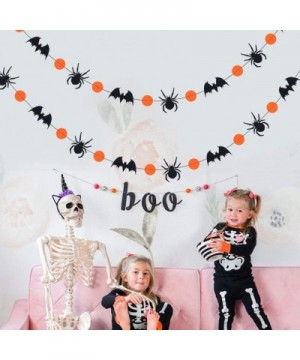 52Ft Halloween Party Hanging Deoration Black Orange Circle Garland Spider Bat Banner Backdrop Window Ceiling Wall Spider Pend...