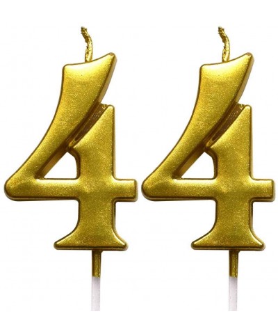 Gold 44th Birthday Numeral Candle- Number 44 Cake Topper Candles Party Decoration for Women or Men - CN18U22LCCR $8.36 Birthd...