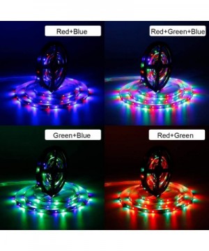 New 2020 LED Strip Lights Kit Waterproof - Two 16.4ft 600 LEDs SMD 2835 RGB Light with 44 Key Remote Controller- Extra Adhesi...