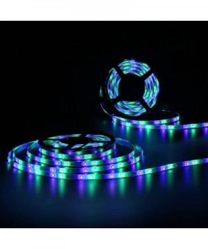 New 2020 LED Strip Lights Kit Waterproof - Two 16.4ft 600 LEDs SMD 2835 RGB Light with 44 Key Remote Controller- Extra Adhesi...