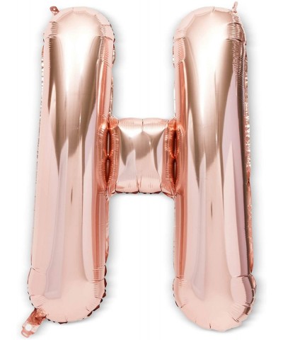 Rose Gold Foil Letter H Party Balloons (40 in- 2 Pack) - CQ18SRQHHT0 $5.94 Balloons