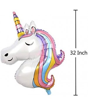 Rainbow Unicorn Balloons Birthday Party Decorations Large Rainbow Unicorn Foil Balloon Bouquet for Unicorn Theme Girls Birthd...