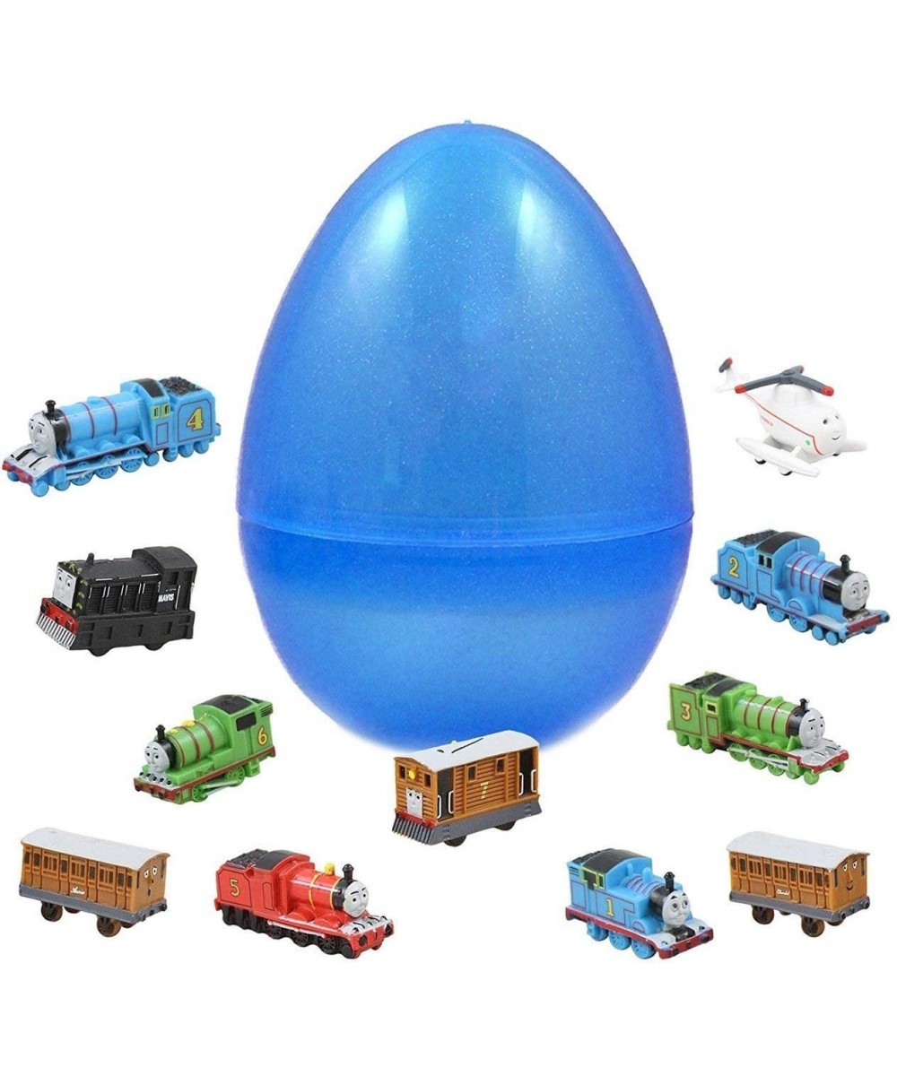 1 Jumbo Toy Filled Easter Egg With 12 Thomas The Train Figures - Prefilled Easter Eggs Save Your Time - Durable 6 Inch Egg in...