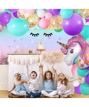 Unicorn Balloon Arch and Garland Kit - 148 Pieces Pink Purple White Mint Green and Gold ConfettI Balloons with Giant Foil Uni...