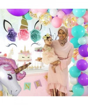 Unicorn Balloon Arch and Garland Kit - 148 Pieces Pink Purple White Mint Green and Gold ConfettI Balloons with Giant Foil Uni...