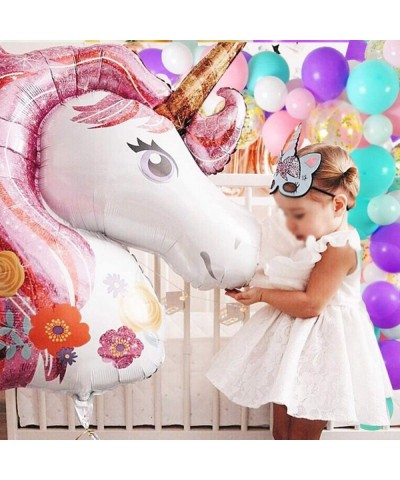 Unicorn Balloon Arch and Garland Kit - 148 Pieces Pink Purple White Mint Green and Gold ConfettI Balloons with Giant Foil Uni...