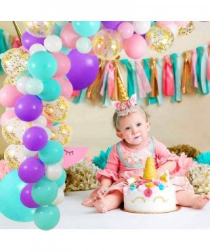 Unicorn Balloon Arch and Garland Kit - 148 Pieces Pink Purple White Mint Green and Gold ConfettI Balloons with Giant Foil Uni...