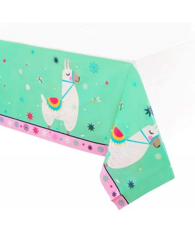 Llama Tablecloth - Disposable Plastic Table Cover - Alpaca Llama Theme Baby Shower Birthday Party Supplies Decorations (52"x9...
