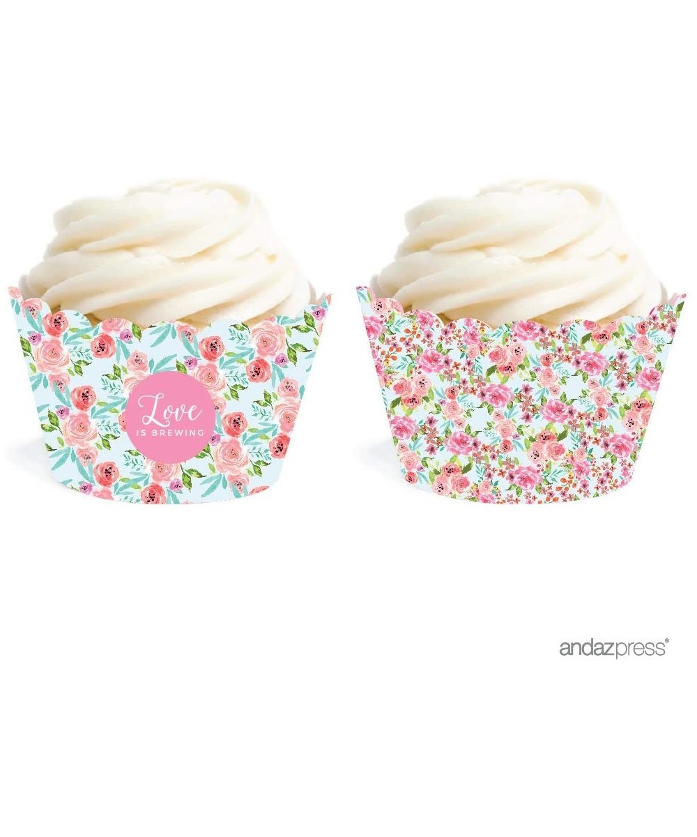Pink Roses English Tea Party Tea Party Baby Collection- Cupcake Wrappers- 20-Pack - Cupcake Wrappers - CL183L5KKS8 $7.23 Favors