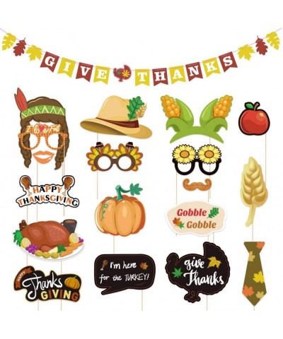 Thanksgiving Photo Props Thanksgiving Party Photo Booth Props with Thanksgiving Banner GIVE THANKS Banner Thanksgiving Day De...