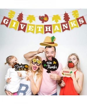 Thanksgiving Photo Props Thanksgiving Party Photo Booth Props with Thanksgiving Banner GIVE THANKS Banner Thanksgiving Day De...