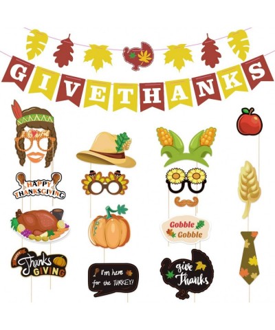 Thanksgiving Photo Props Thanksgiving Party Photo Booth Props with Thanksgiving Banner GIVE THANKS Banner Thanksgiving Day De...