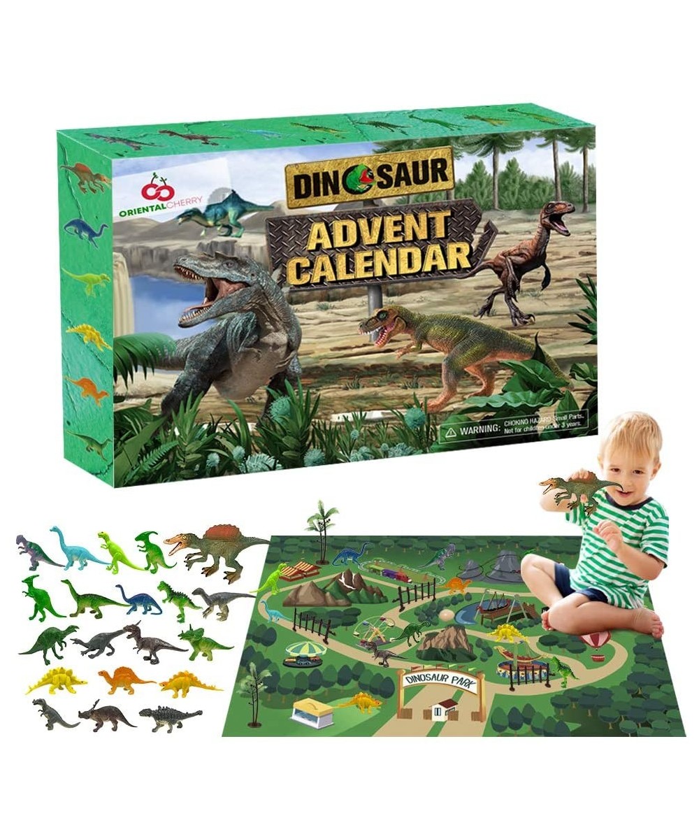 Advent Calendar 2020 - Dinosaur Toys Figure Kit w Play Mat - Countdown to Christmas for Kids Boys Girls Toddler Teens - CF19D...