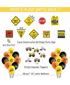 Construction Party Supplies- Dump Truck Birthday Party Decorations for Boys- with Construction Sign- Hanging Swirl- Happy Bir...