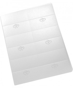 Linked Hearts Printable Place Cards- Silver- Set of 60 (10 Sheets)- Laser & Inkjet Printers - Perfect for Wedding- Parties- a...