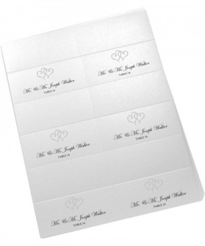 Linked Hearts Printable Place Cards- Silver- Set of 60 (10 Sheets)- Laser & Inkjet Printers - Perfect for Wedding- Parties- a...