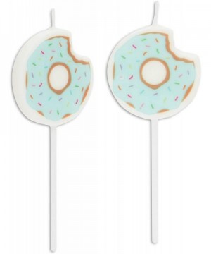 Donut Cake Toppers with Birthday Candles for Kid's Parties- Photo Booths (Pastel- 18 Pieces) - CG18ZDANCKQ $6.66 Cake Decorat...