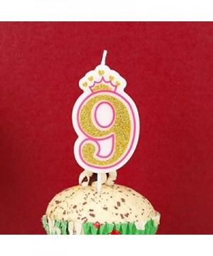 Number 9 Giltter Candle- Pink Girl Candles for Birthdays- Weddings- Reunions-Theme Party - Number 9 - CZ18XAE32N7 $4.73 Cake ...