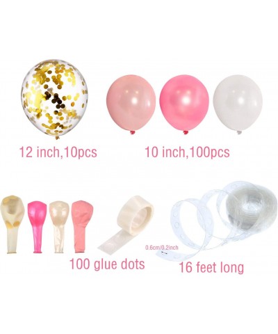 112 Pieces Balloon Garland Kit Balloon Arch Garland for Wedding Birthday Party Decorations (White Pink Gold) - CK18M0TZWEY $8...