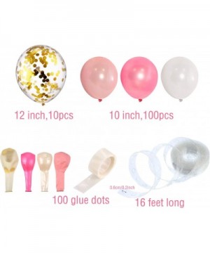 112 Pieces Balloon Garland Kit Balloon Arch Garland for Wedding Birthday Party Decorations (White Pink Gold) - CK18M0TZWEY $8...