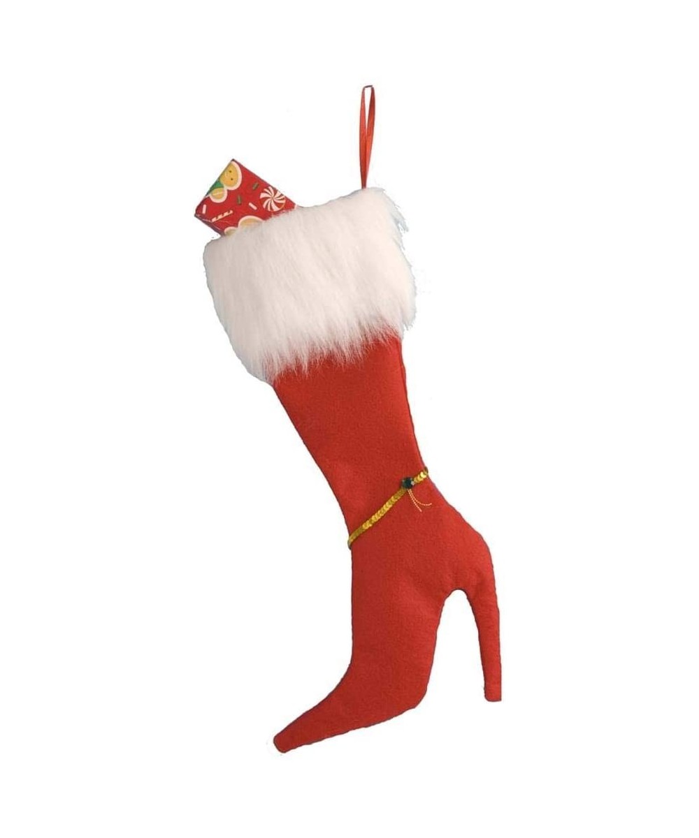 High Heel Stocking- Red - As Shown - CO18N7MEOSZ $10.47 Stockings & Holders