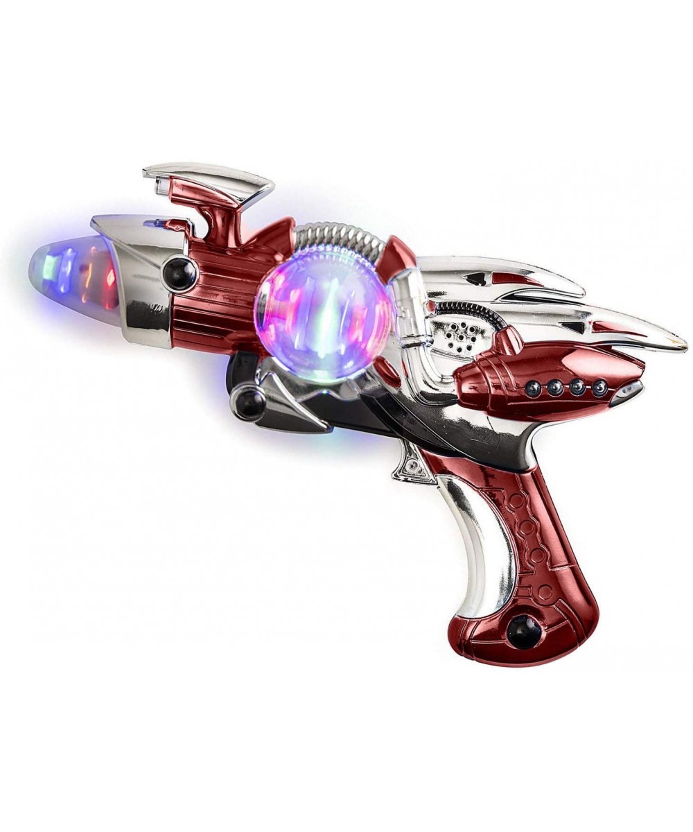 Light-Up Noise Blaster - Red Color - 11.5 Inches Long with Cool and Fun Super Spinning Space Style - for Novelty and Gag Toys...