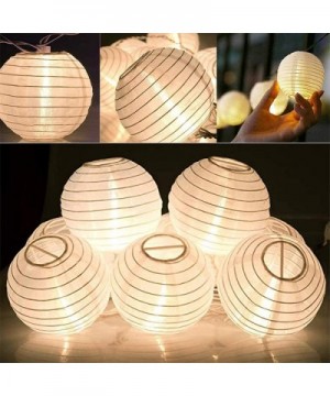 Fairy Lights Mini-Lantern String Lights Waterproof Connectable Nylon Hanging Light Plug in 10FT White Decorative for Patio We...