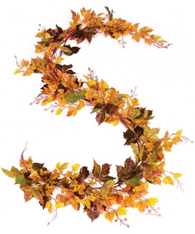 2 Pack Fall Garland Maple Leaf- 6.5 Ft/Piece Hanging Vine Garland Artificial Autumn Foliage Garland Thanksgiving Decor for Ho...