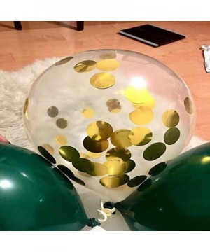 Jungle Safari Dinosaur Theme Party Supplies- 30pcs 12 Inch Green White Latex Balloons with Confetti Balloon Ideal for Baby Sh...