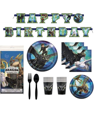 How To Train Your Dragon 3 Birthday Decorations And Tableware Plates Napkins Cups Table Cover Banner Premium Plastic Cutlery ...