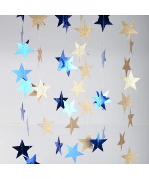 Star Paper Garland Kit- Metallic Shiny Star and Twinkle Glittery Star Banner Combo- Hanging Star Decorations/Backdrops for We...