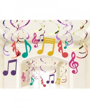 30-Count Swirl Decorations - Music DecorParty Decorations- Ceiling Streamers- Hanging Musical Note Whirls Kids- 5 Assorted Co...