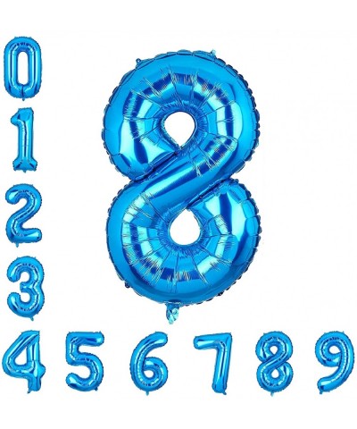 40 Inch Number Balloons Blue Number 8 Helium Foil Birthday Party Decorations Digit Balloons - Blue Number 8 - CL18XSE45X3 $6....
