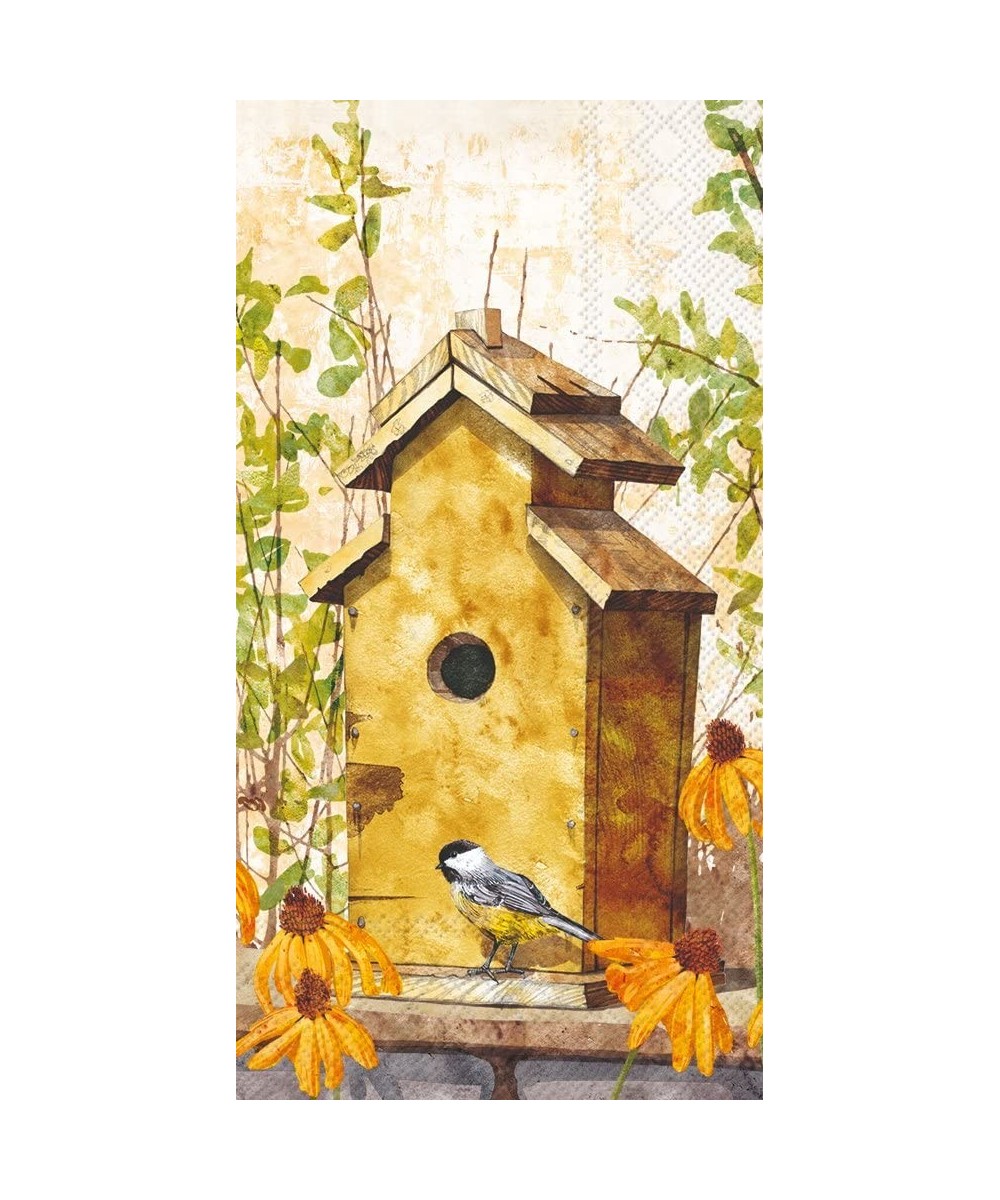 Guest Towel Buffet Paper Napkins- 8.5" x 4.5"- Birdhouse In Fall - Birdhouse In Fall - C818GDGD6LS $9.80 Tableware