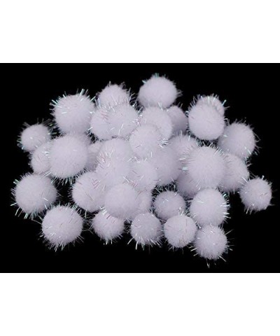 1box White Lurex Mini Fluffy Pom Pom Snowballs Mix of Sizes- Baby Decor- Poms- Clothing- Footwear Decor and Accessories- Habe...