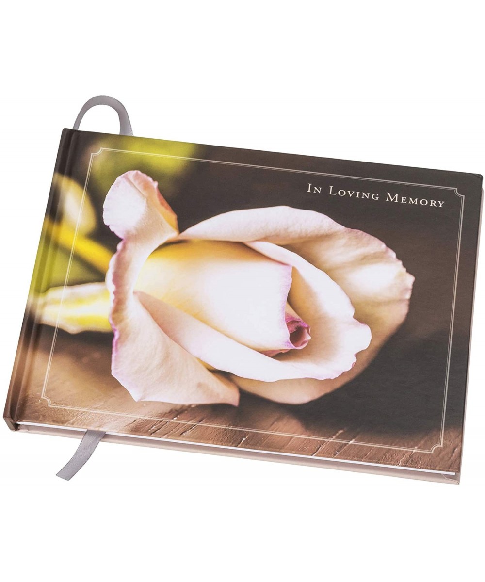 Funeral Guest Book Flower 9"x7 - Rose - CI18SWEH36N $16.03 Guestbooks