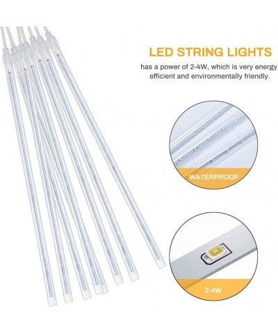 LED Meteor Shower Lights 11.8 inch 8 Tubes 192 LED String Lights Waterproof Double-Sided SMD Lamp Beads Curtain Lights Hangin...