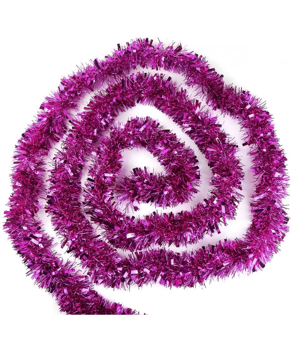 Purple Tinsel Garland for Christmas Tree Decorations Wedding Birthday Party Supplies 33 FEET - Purple - CD18T8WH449 $5.35 Gar...